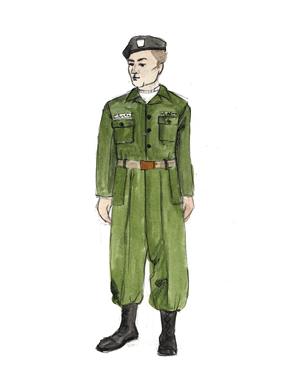 A costume design for Younger Thompson