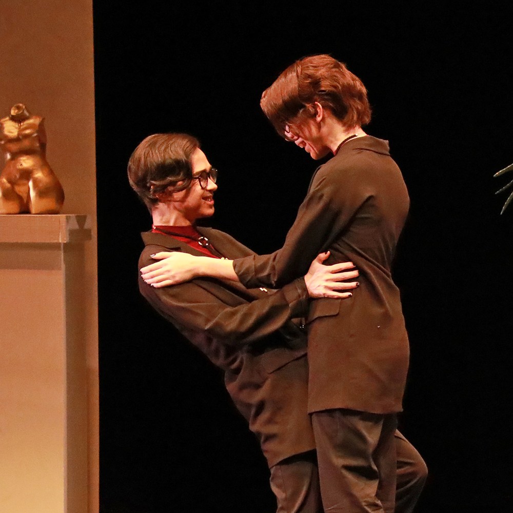 Jordan Rutter and Melisa Bonetti in Three Way at Nashville Opera