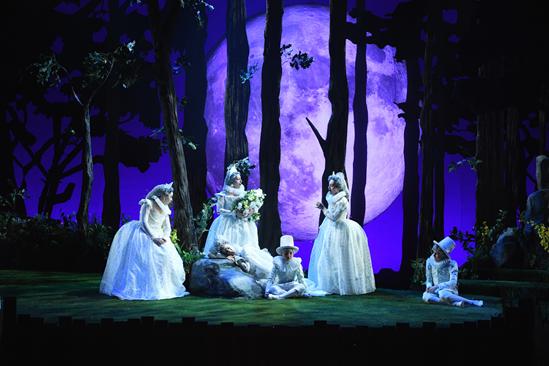 Connie Yun designed the lighting for Des Moines Metro Opera’s A Midsummer Night’s Dream in 2022. (photo: Duane Tinkey)
