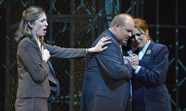 Jennifer Rivera, Dennis Jesse and Amy Pfrimmer in Dead Man Walking at New Orleans Opera