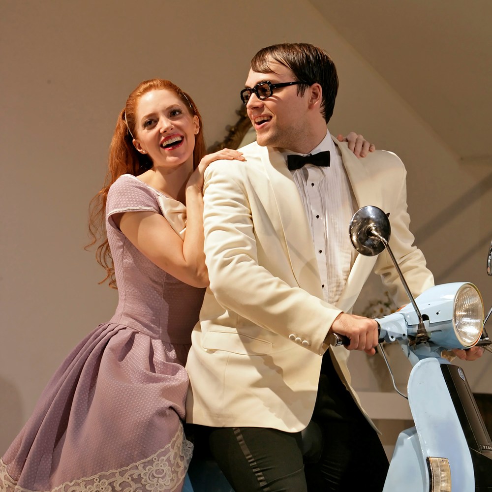 Lisa Hopkins and Alek Shrader in Gotham Chamber Opera’s 2007 production of Rossini’s Il signor Bruschino