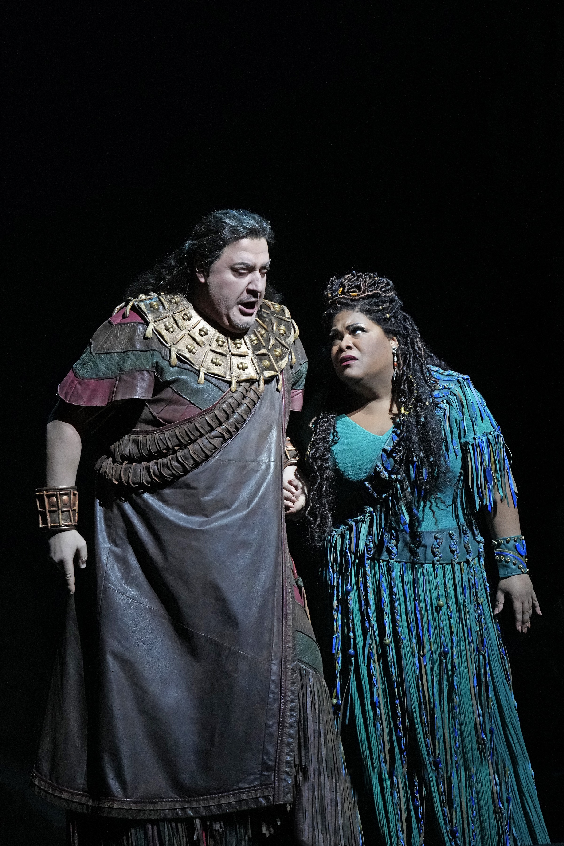 George Gagnidze and Latonia Moore in Aida at the Metropolitan Opera (photo: Ken Howard)