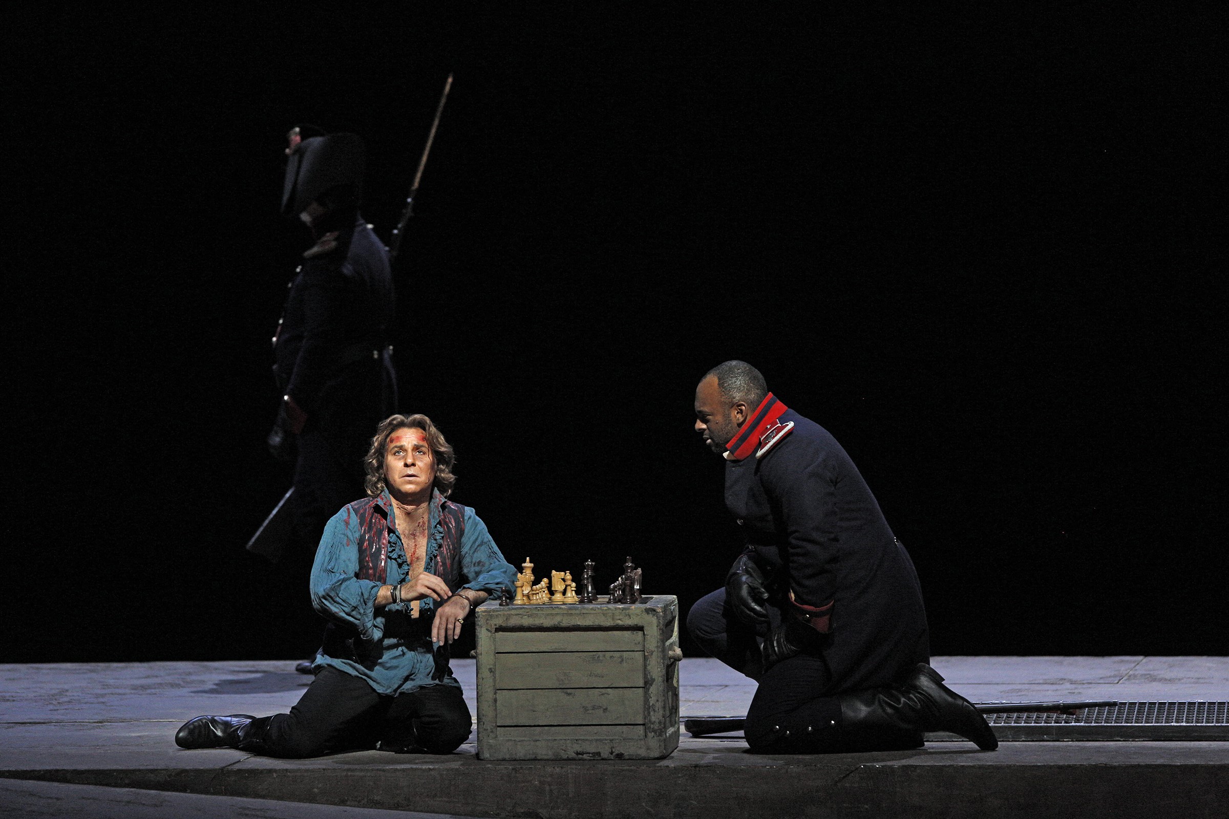Green opposite Roberto Alagna in the Met’s Tosca (Mary Sohl)