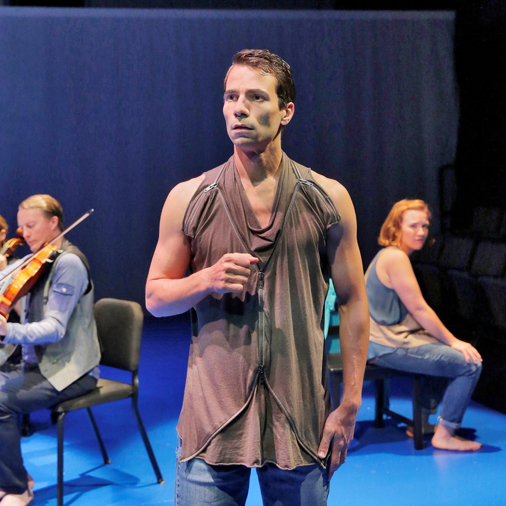 Kelly Markgraf and Sasha Cooke (in background) in The American Opera Project’s 2014 premiere of As One