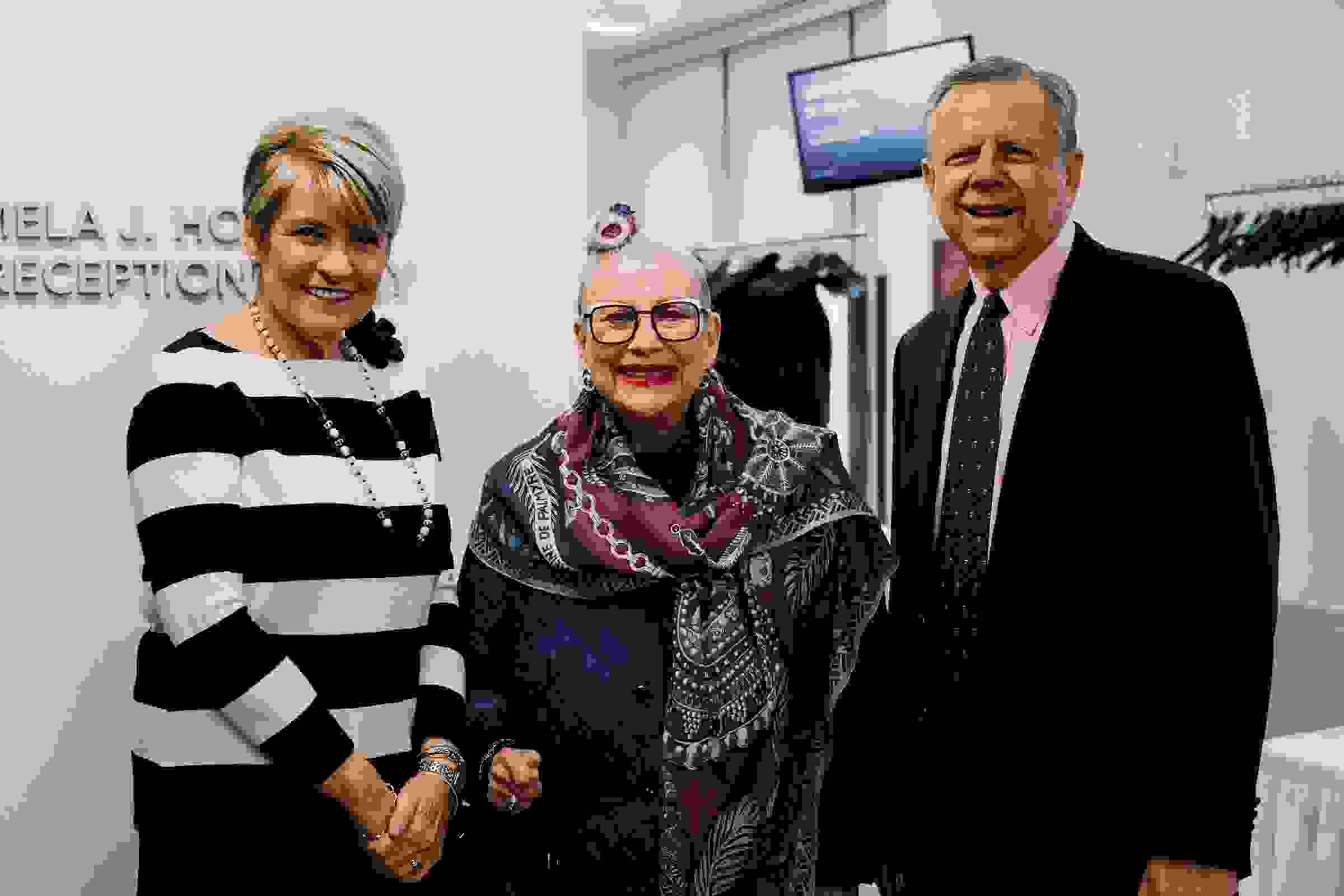 Jane A. Robinson (center), with Jeri Sedlar and Rick Miners