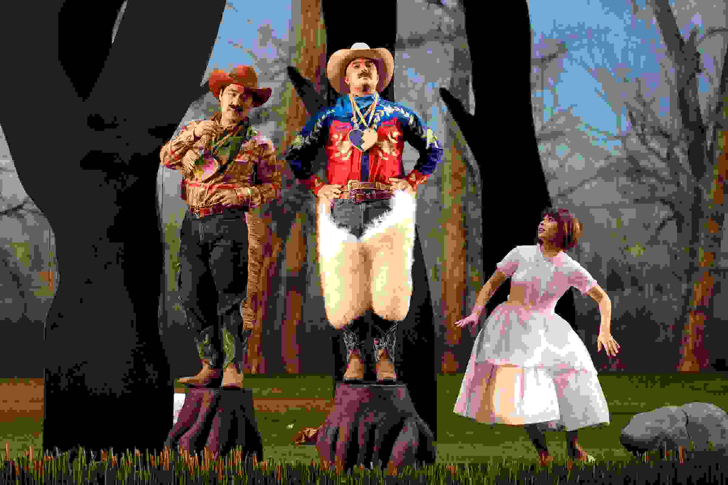 Konu Kim, John Brancy, and Alisa Jordheim in San Diego Opera’s Così fan tutte