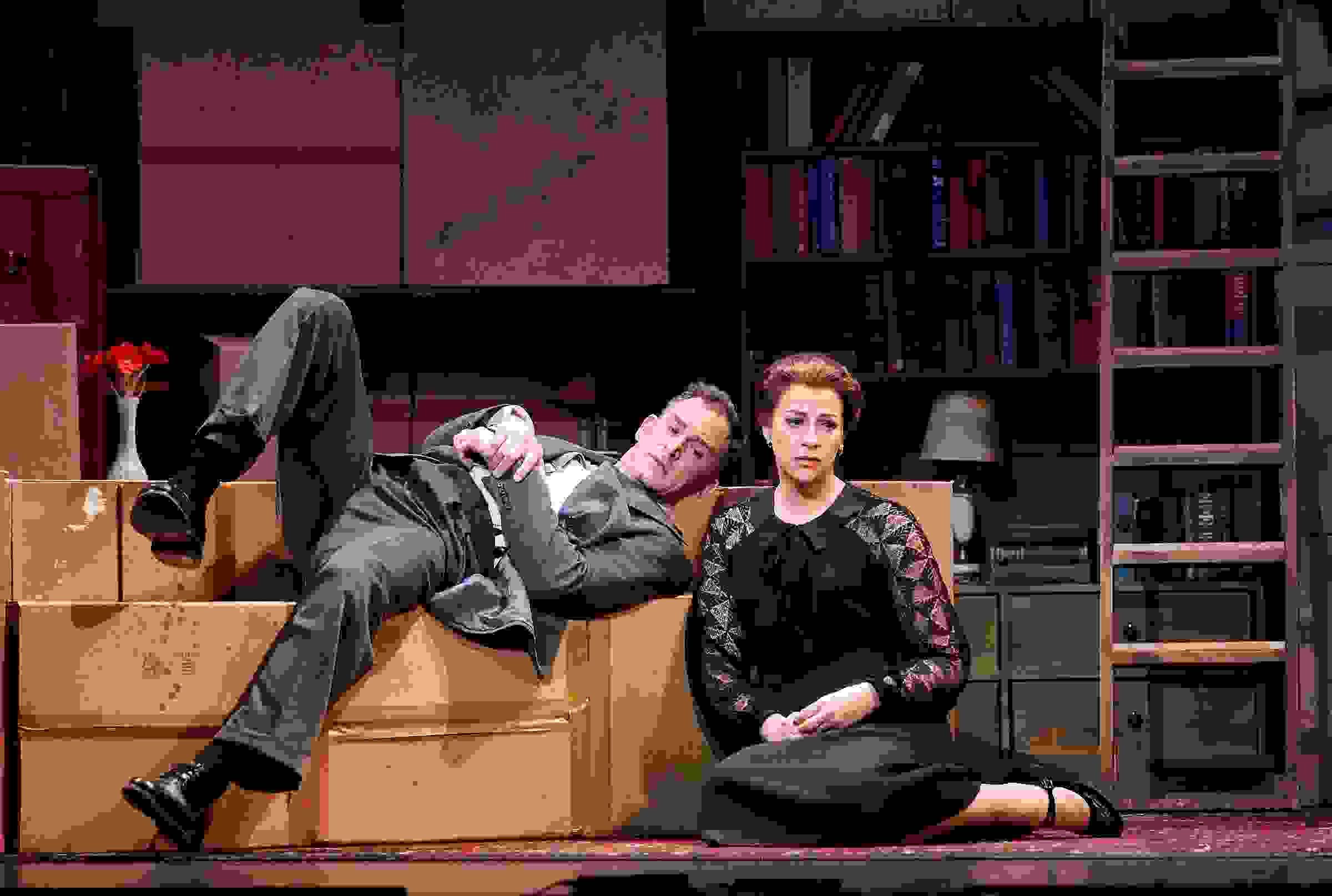 Morgan Smith and Catherine Martin in Enemies, A Love Story, by Ben Moore and Nahma Sandrow, in 2018