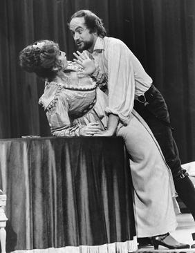 Tartuffe at Opera Saratoga in 1982, with Carol Yahr and Charles Damsel