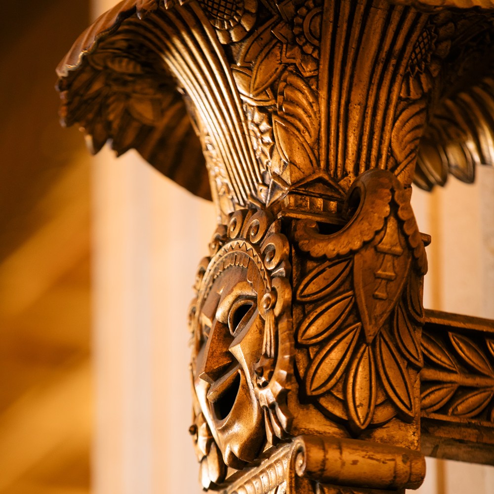 Art Deco details: a sconce in the Lyric Opera House