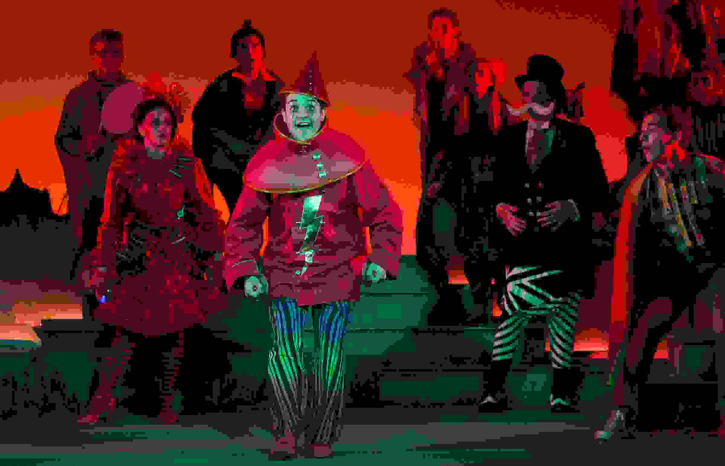 Giovanni Rivera-Litz as the Roman Candle (center) in Karpman’s Wilde Tales at The Glimmerglass Festival
