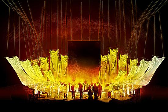 A scenic design for The Flying Dutchman