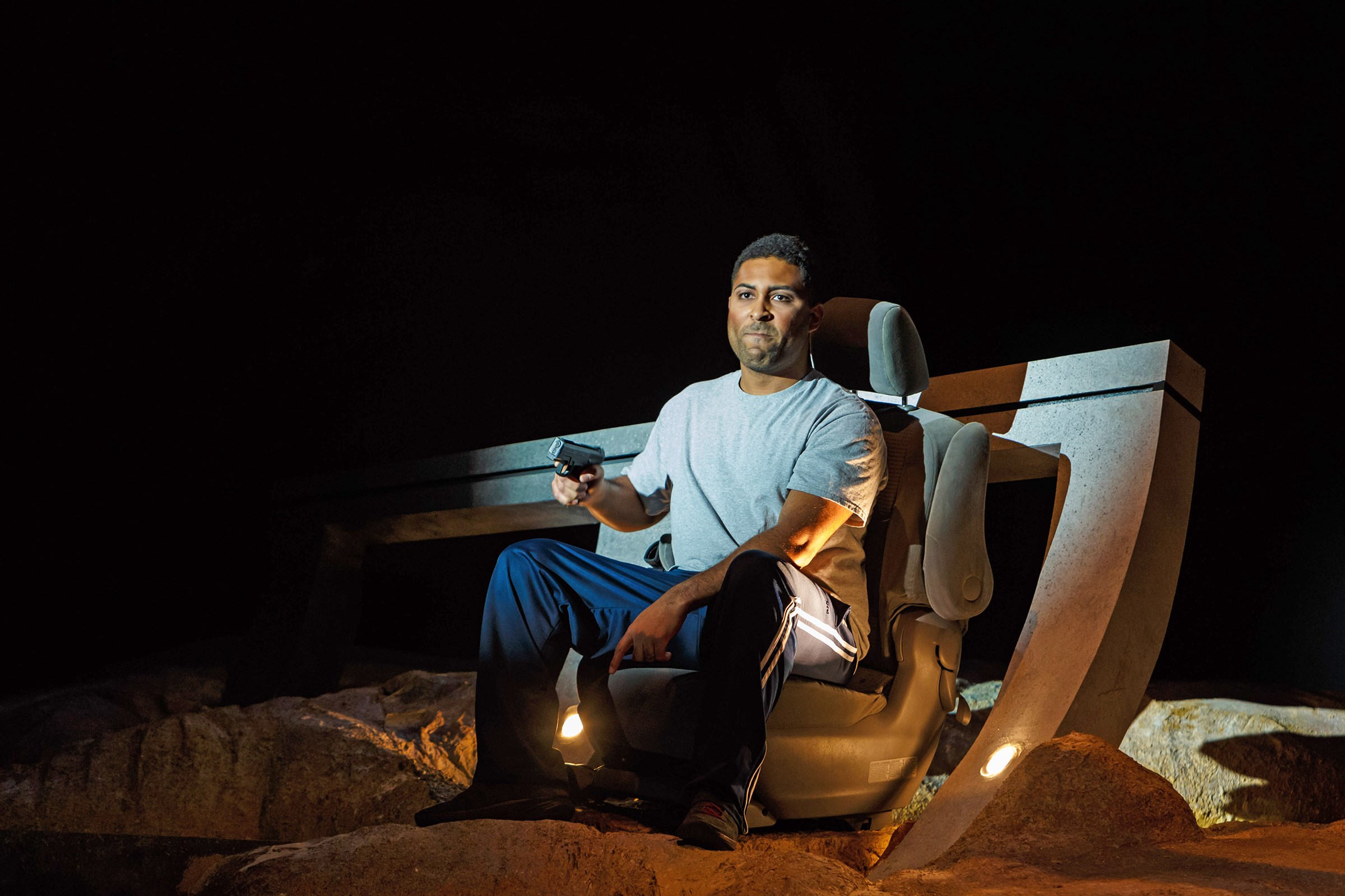 Ben Taylor in Pittsburgh Opera’s 2018 presentation of The Long Walk, by Jeremy Howard Beck
