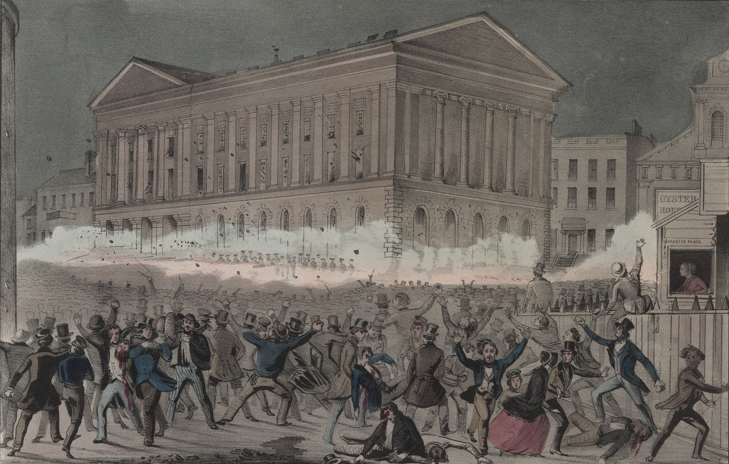 The great riot at New York’s Astor Place Opera House, 1849 (image: The New York Public Library)