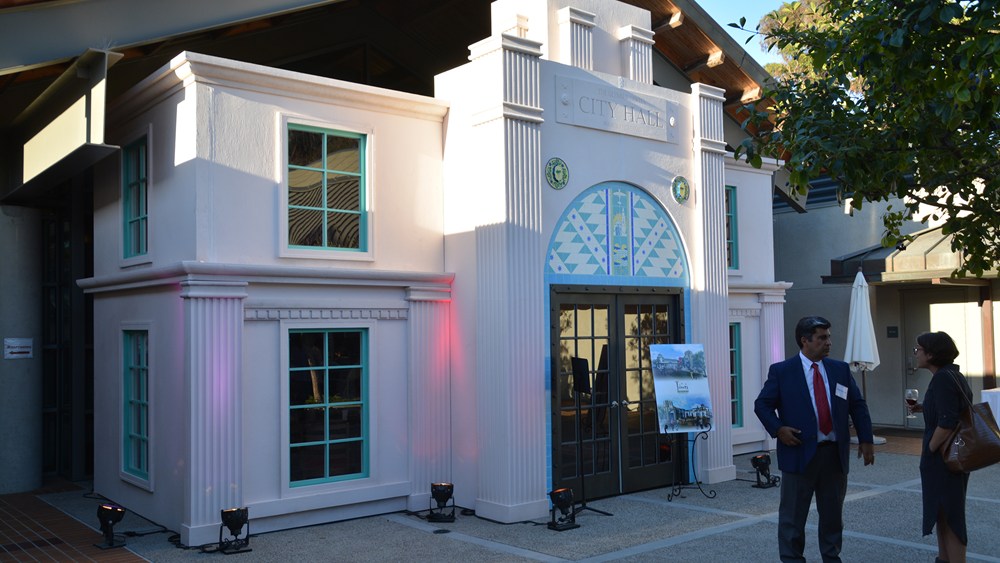 The SDO scenic department’s “Town Square” for Alzheimer’s reminiscence therapy