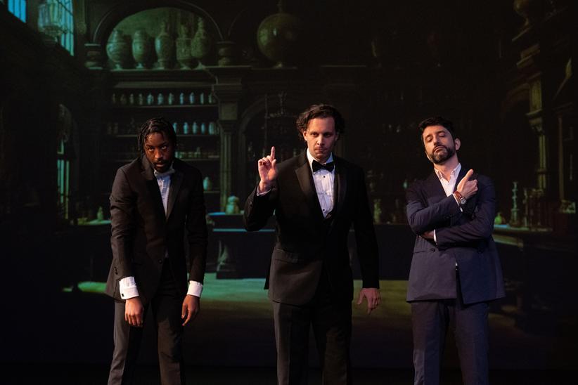 Teatro Nuovo’s 2023 Crispino e la Comare, with Dorian McCall, Vincent Graña, and Mattia Venni (photo: Steven Pisano)