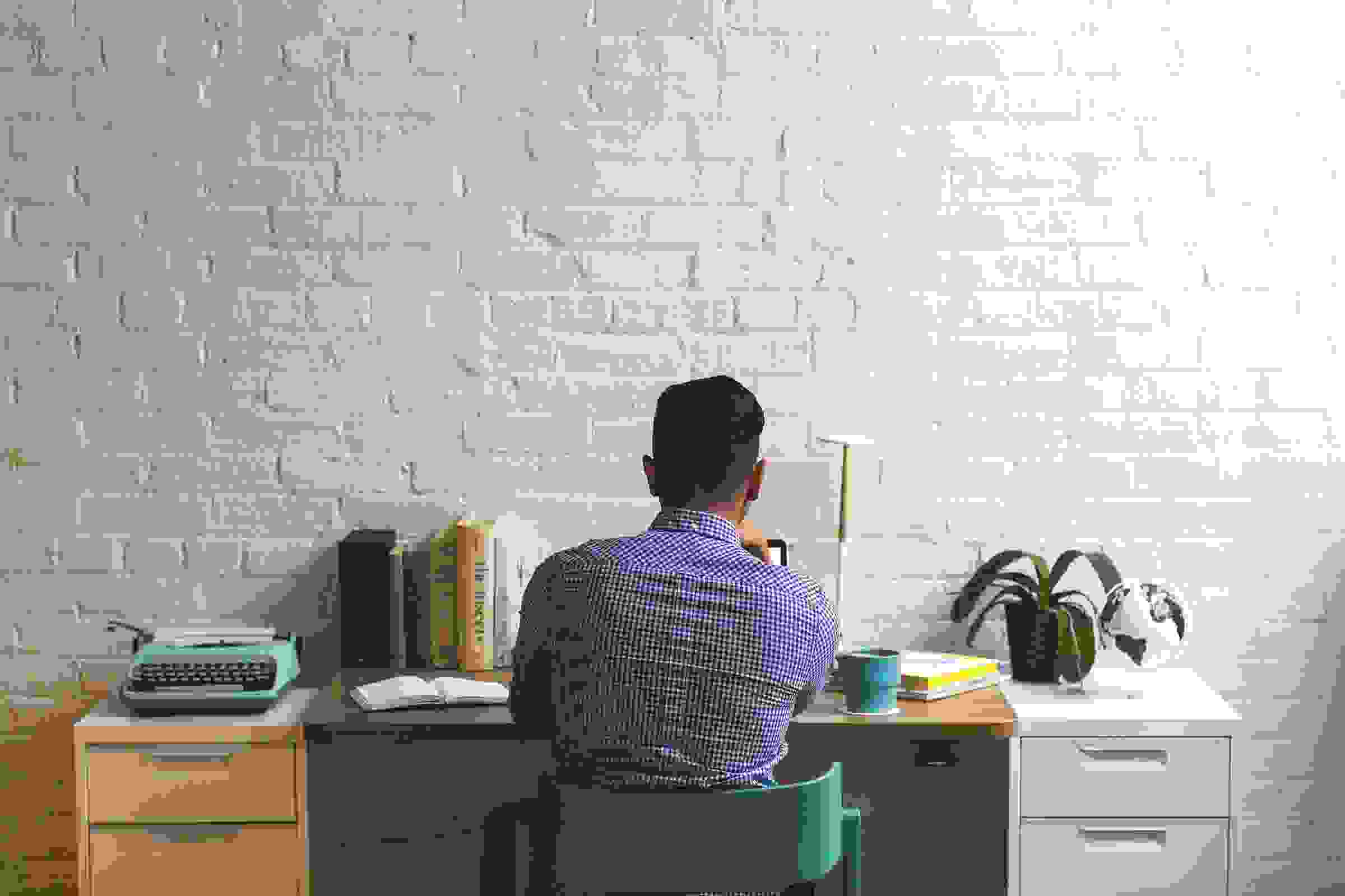 Man in office